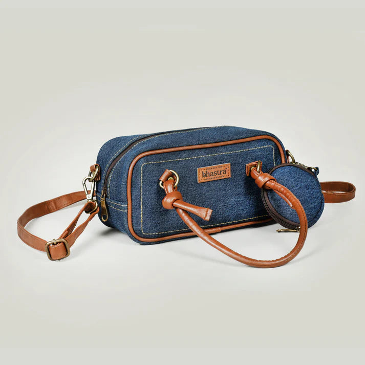 Deep Denim Drift Crossbody Bag